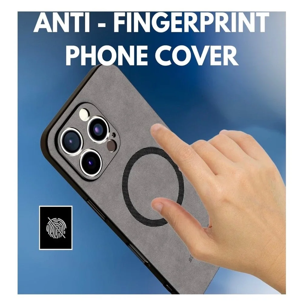 Style Uplift iPhone 16 Pro Dark Gray Suede Magnetic Case MagSafe Slim Protective
